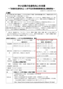 R08生産性向上人手不足対策事業費補助金チラシのサムネイル