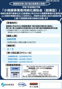 R07持続化補助金第４回(創業)のサムネイル